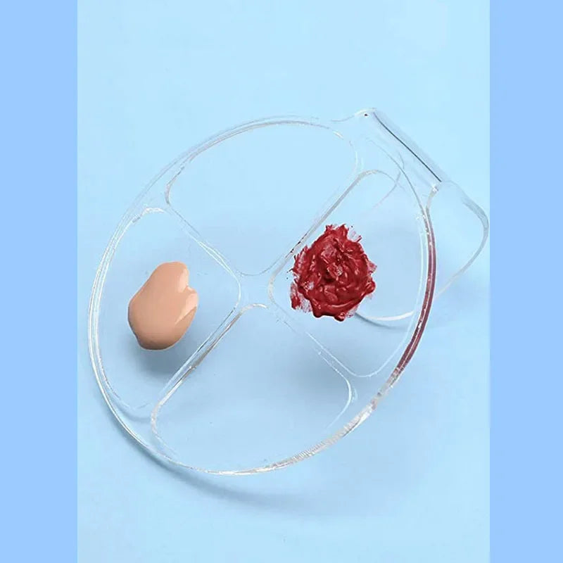 Makeup Mixing Palette, Handheld Palette Clear Acrylic Nail Art Manicure Palette Foundation Mixing Tray for Foundation