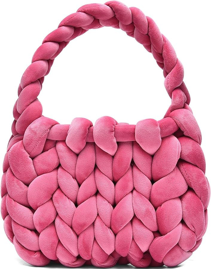 Hand Woven Crystal Velvet Bag