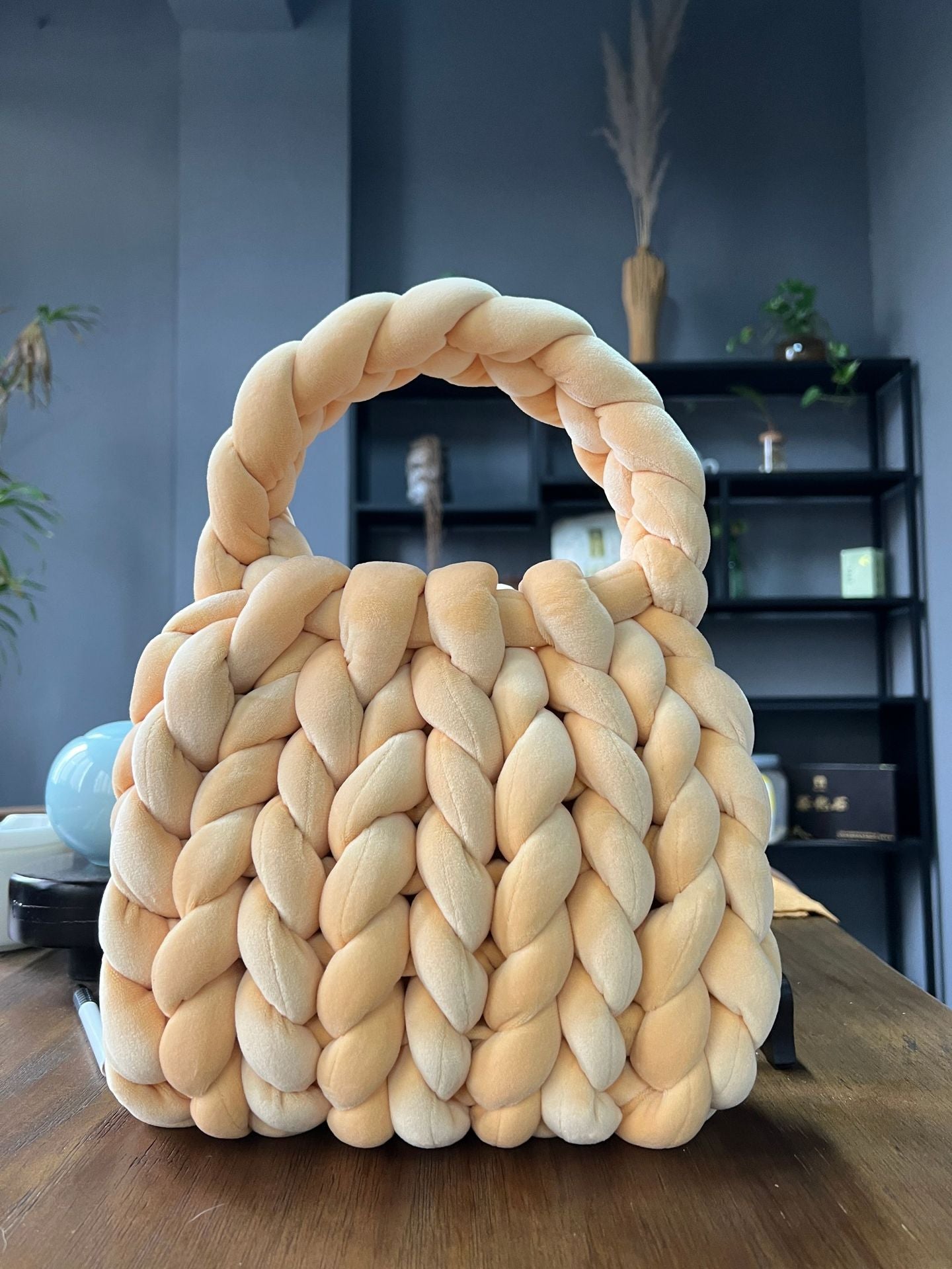 Hand Woven Crystal Velvet Bag