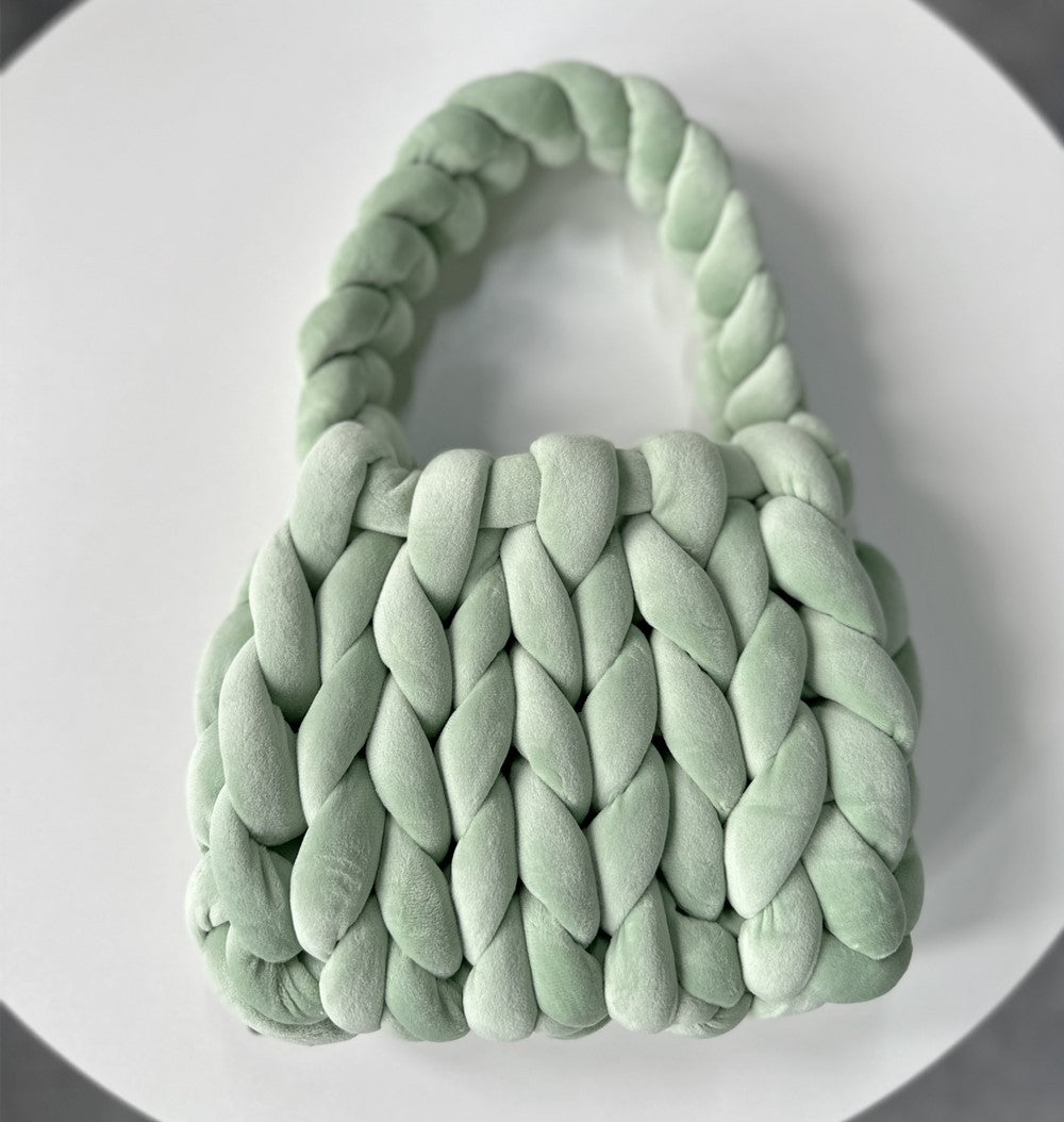 Hand Woven Crystal Velvet Bag