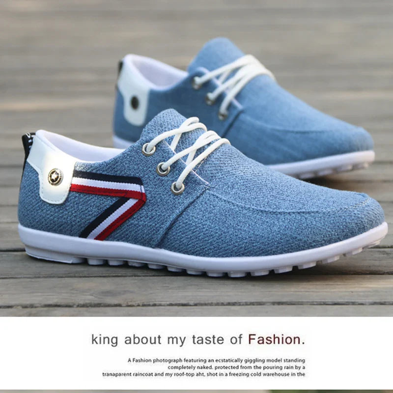 Men's Casual Shoes Casual Shoes Italian Breathable Canvas Shoes Men's Driving Shoes 2021 New Flat Shoes Zapatos De Hombre