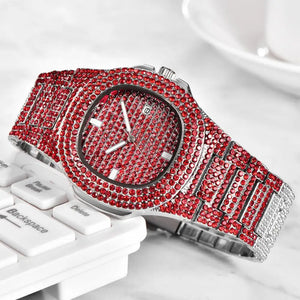 Iced Out Diamond Steel Hip Hop Watches Gift