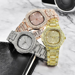 Iced Out Diamond Steel Hip Hop Watches Gift