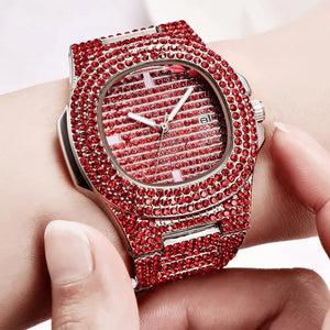 Iced Out Diamond Steel Hip Hop Watches Gift