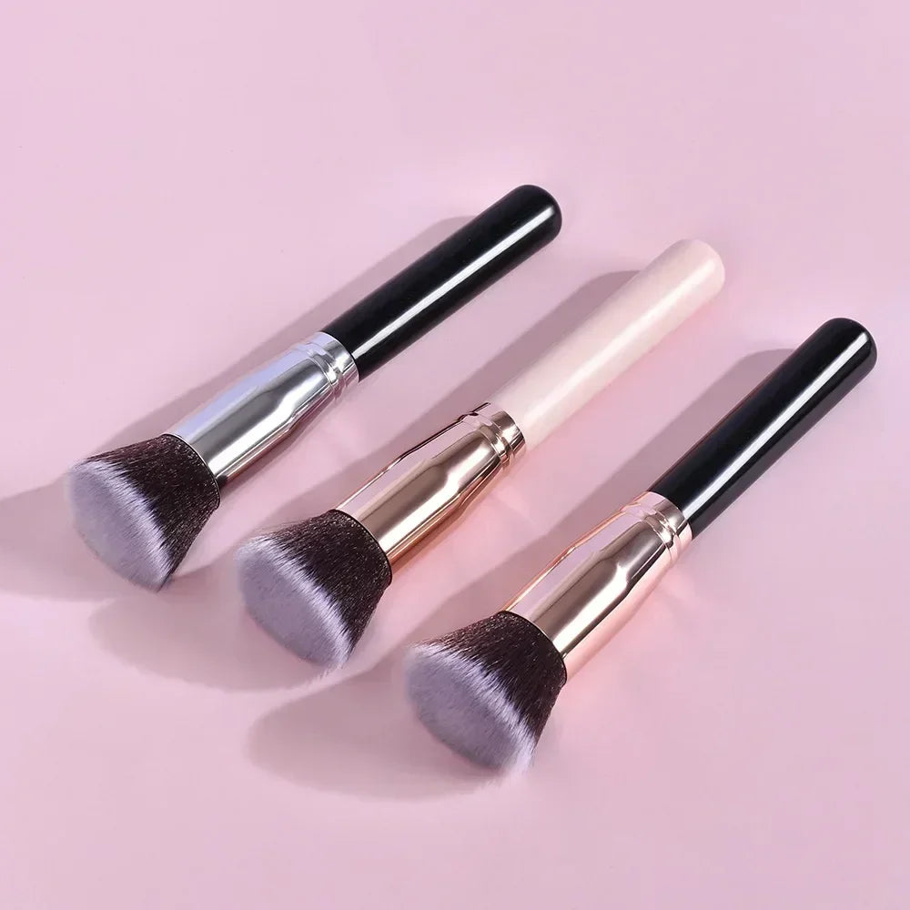 1pc Flat Makeup Brushes Kabuki Foundation Brush Liquid Cream Powder Contour Blending Face Repair Beauty Tools Brochas Maquillaje