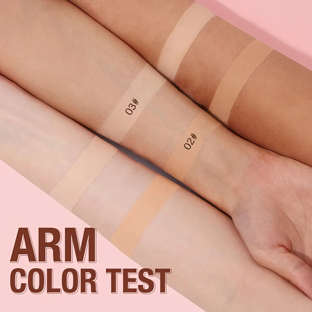 Matte Pressed Powder Foundation Full Coverage 16 Hour Longwear Face Makeup, Oil Control Flawless Finish, Finishing Powder