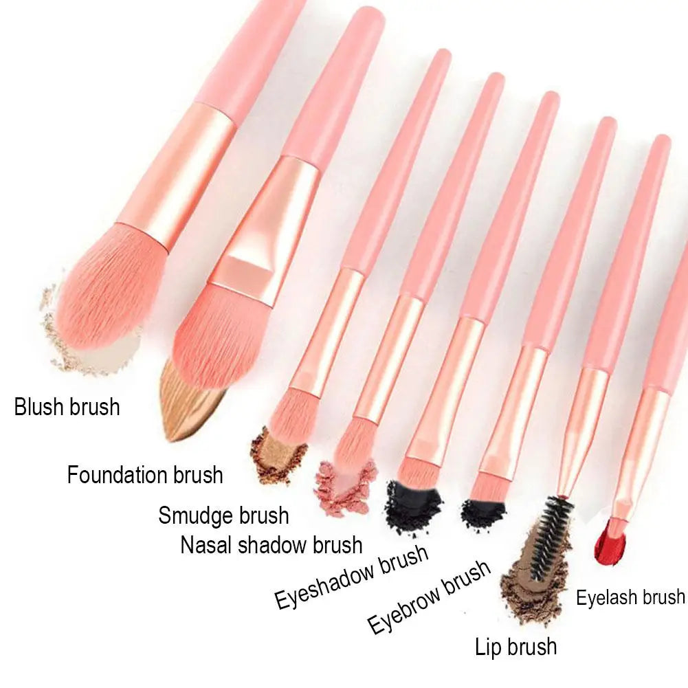 Makeup Brush 8pcs/Set Soft Makeup Concealer Brush Blush Loose Powder Brush Eye Shadow Foundation Brush Beauty Tools