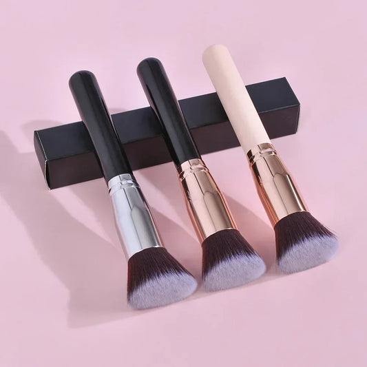 1pc Flat Makeup Brushes Kabuki Foundation Brush Liquid Cream Powder Contour Blending Face Repair Beauty Tools Brochas Maquillaje